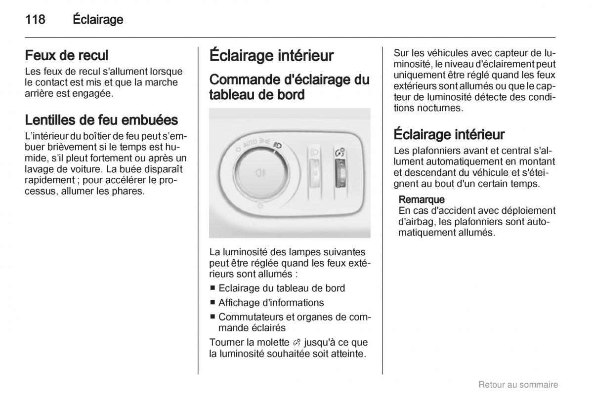 Opel Meriva B manuel du proprietaire / page 118