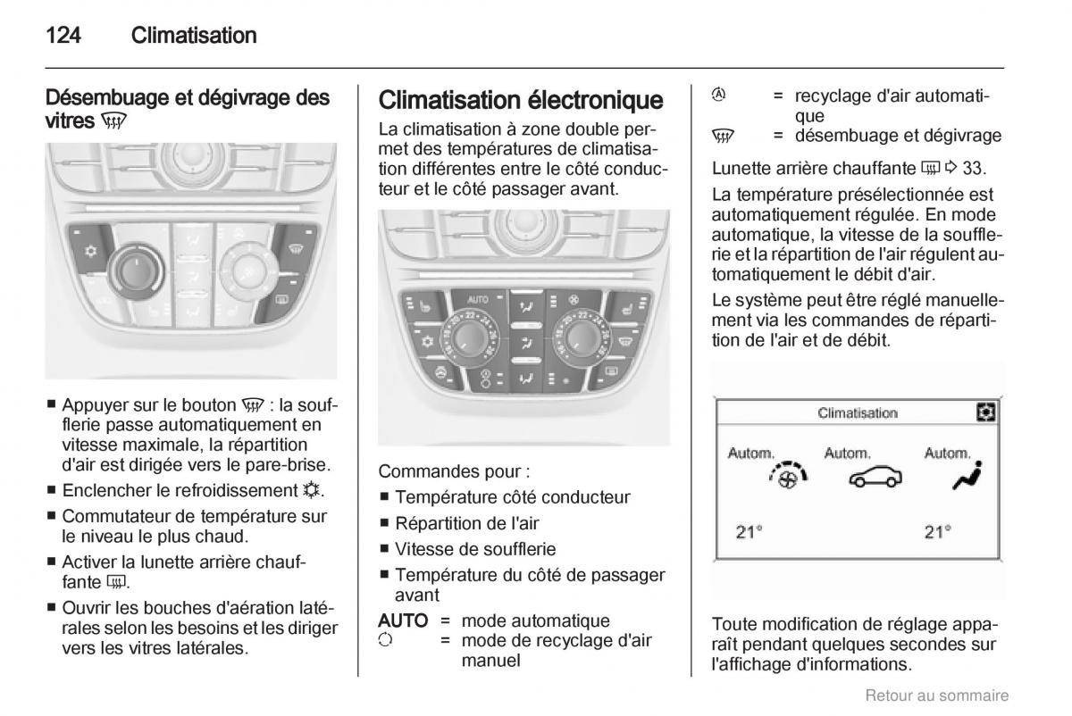 Opel Meriva B manuel du proprietaire / page 124