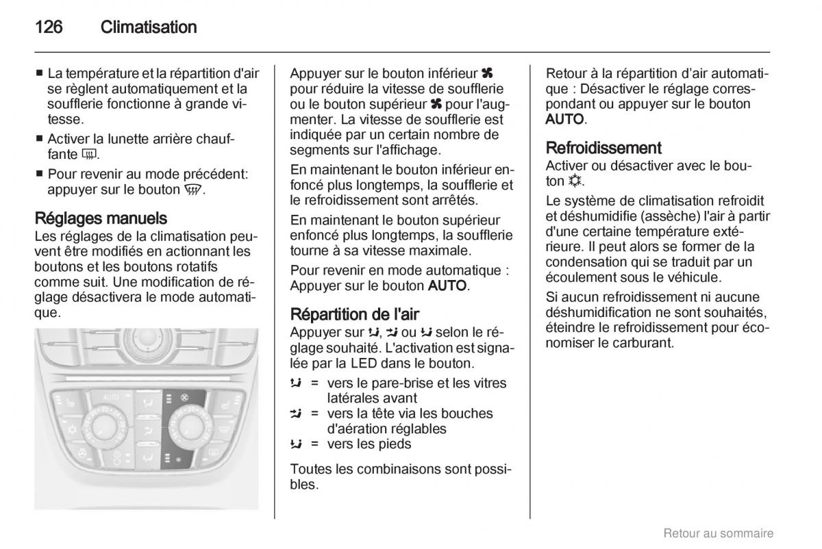 Opel Meriva B manuel du proprietaire / page 126