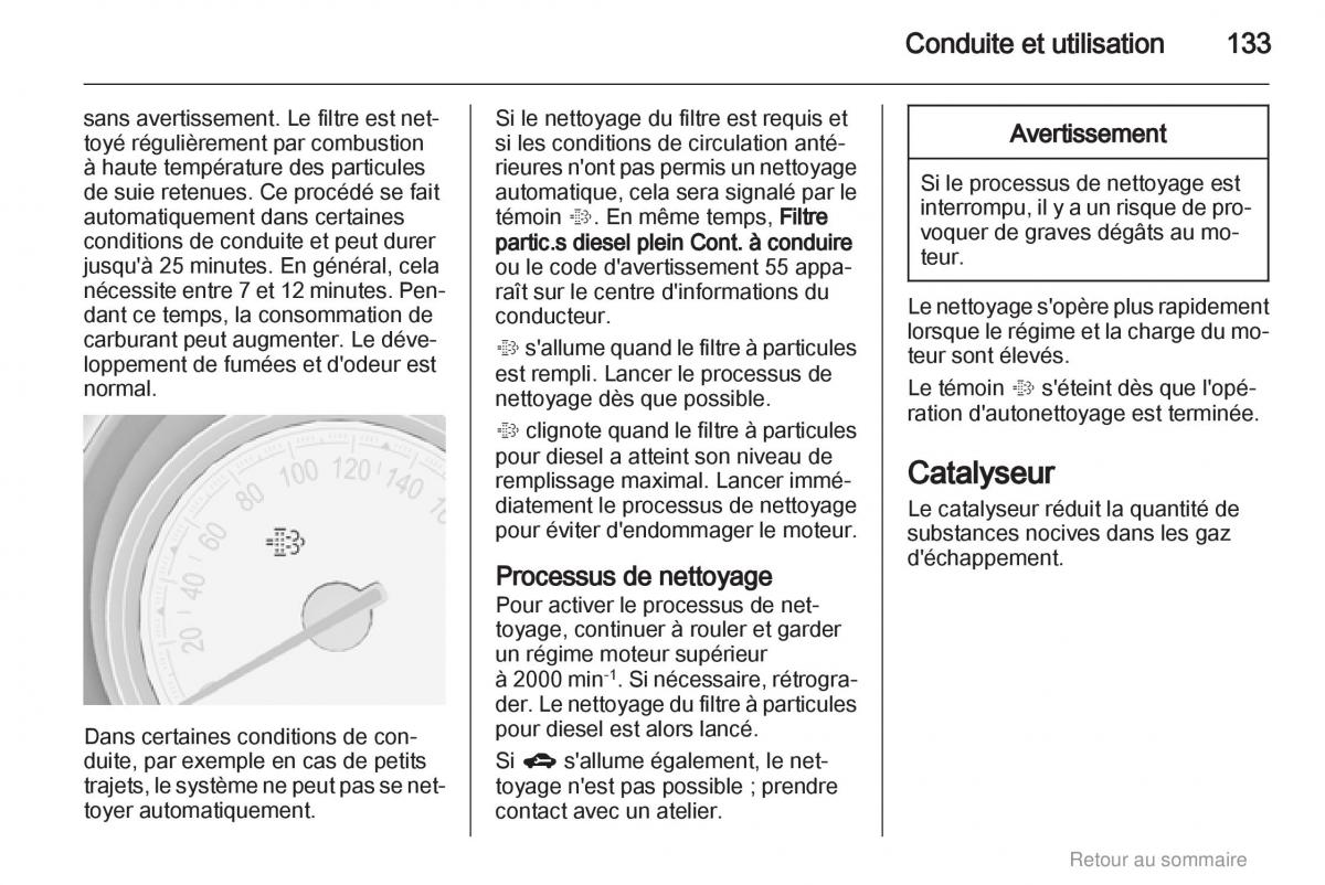 Opel Meriva B manuel du proprietaire / page 133