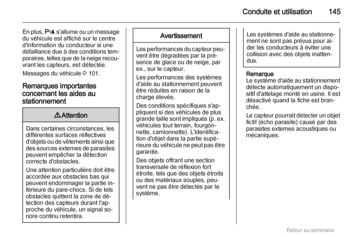 Opel Meriva B manuel du proprietaire / page 145