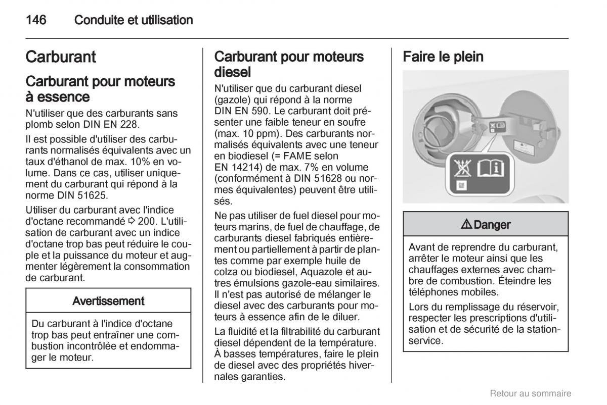 Opel Meriva B manuel du proprietaire / page 146