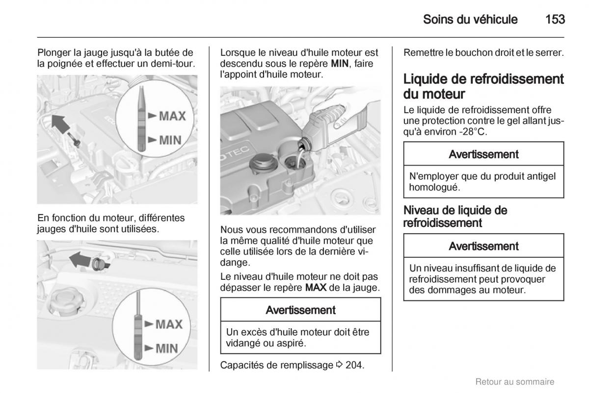 Opel Meriva B manuel du proprietaire / page 153