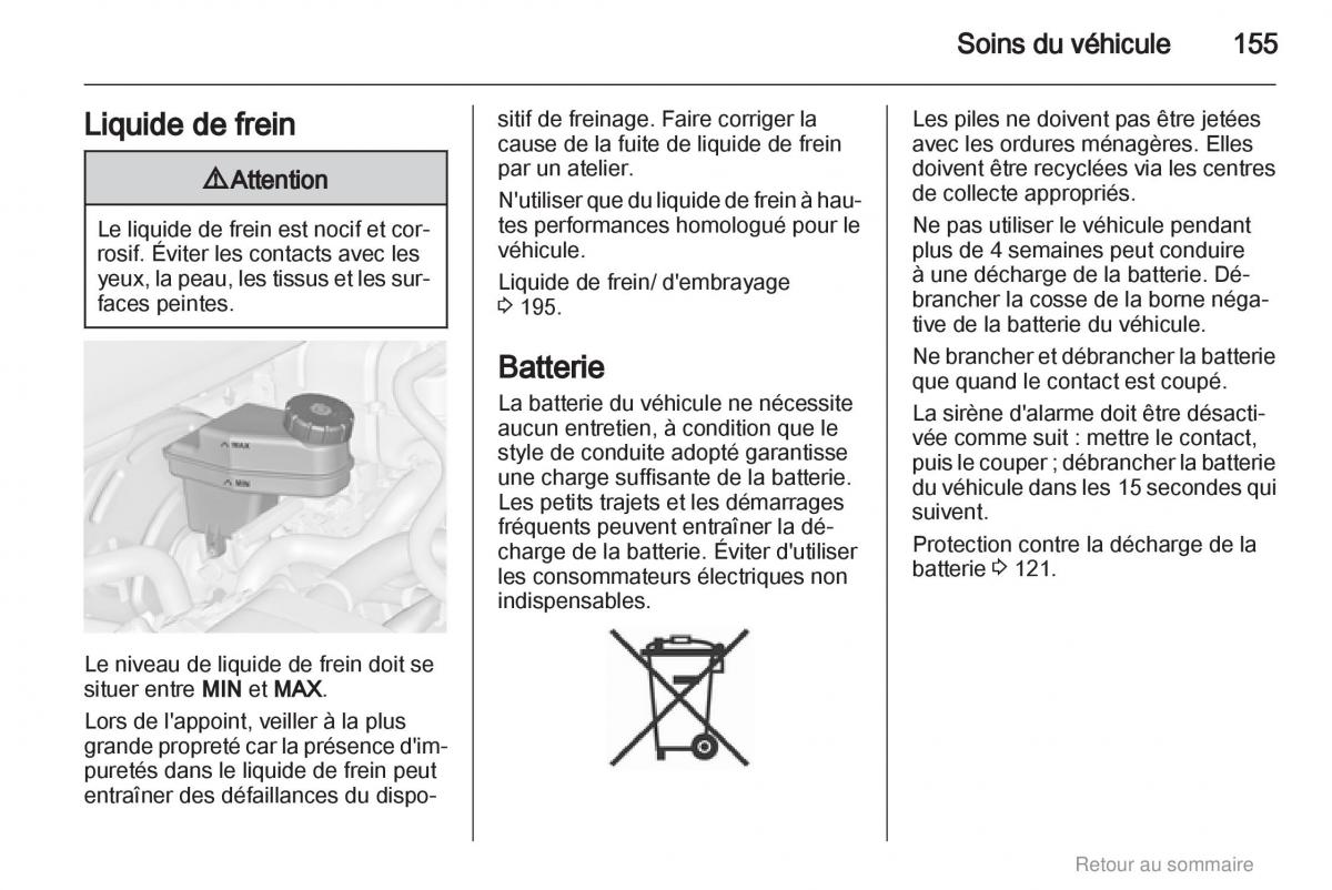 Opel Meriva B manuel du proprietaire / page 155