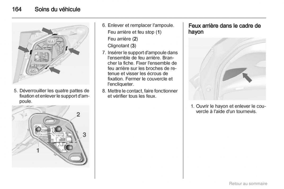 Opel Meriva B manuel du proprietaire / page 164