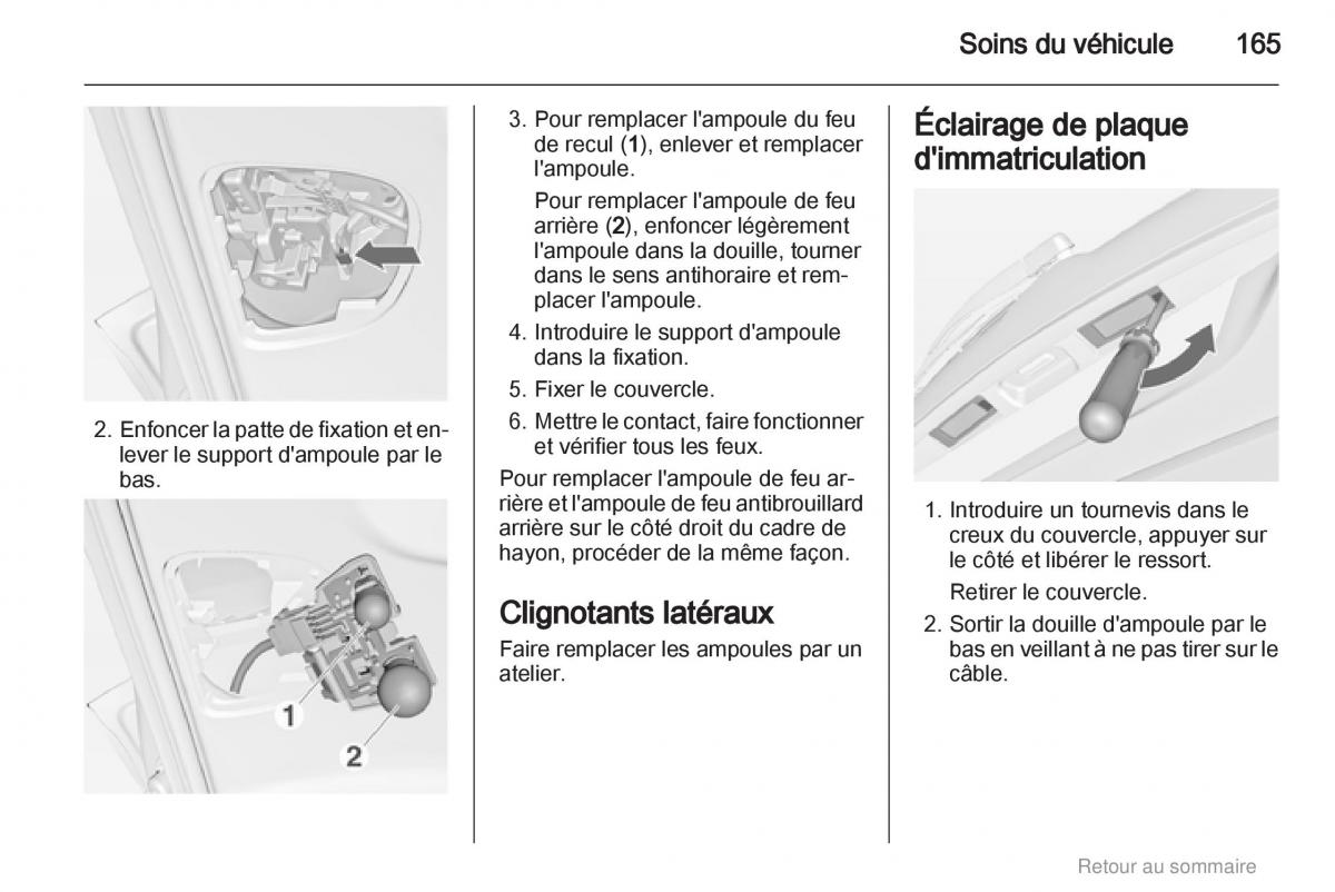 Opel Meriva B manuel du proprietaire / page 165