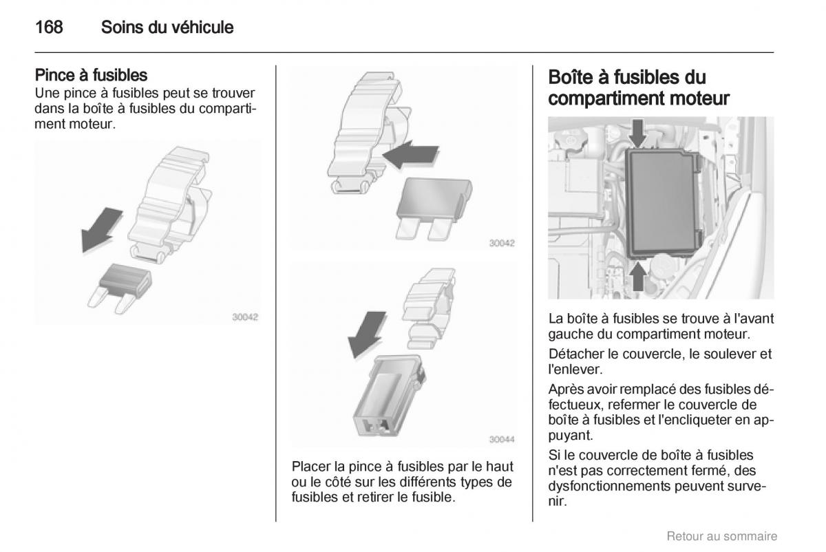 Opel Meriva B manuel du proprietaire / page 168