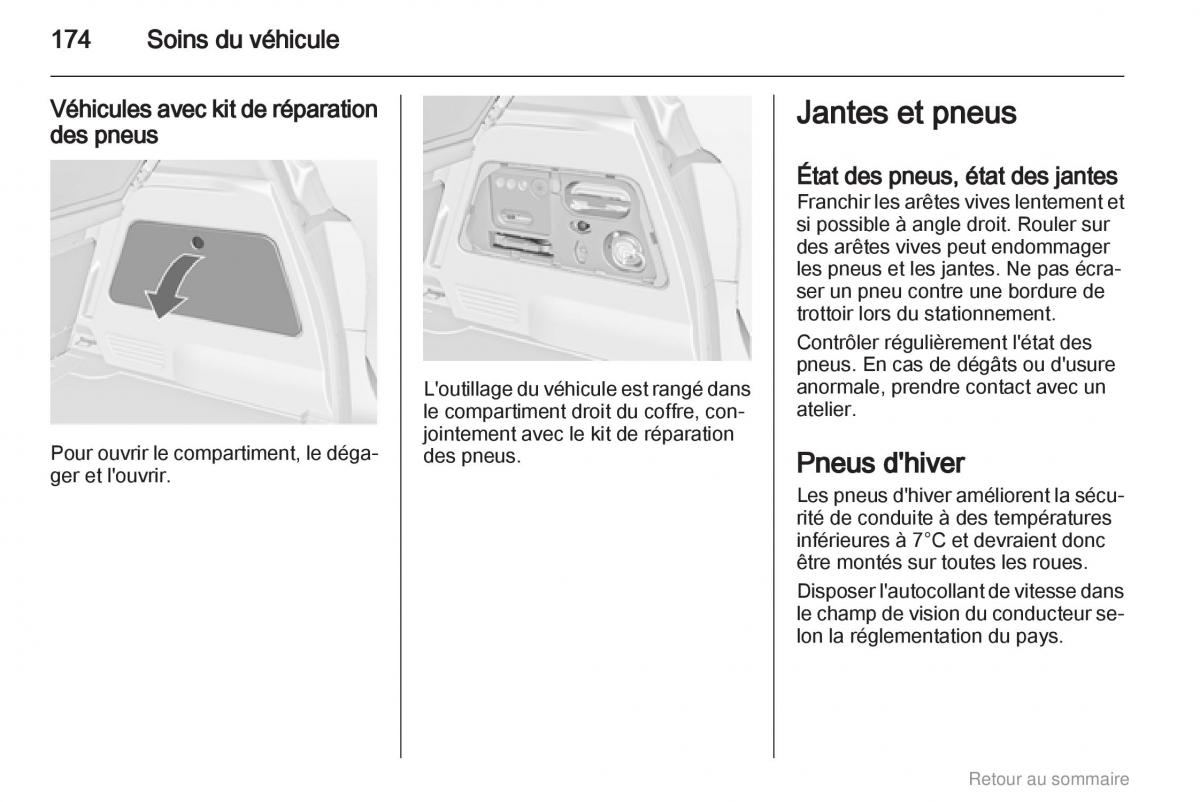 Opel Meriva B manuel du proprietaire / page 174