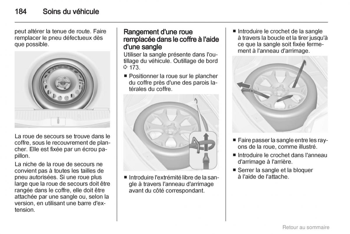 Opel Meriva B manuel du proprietaire / page 184