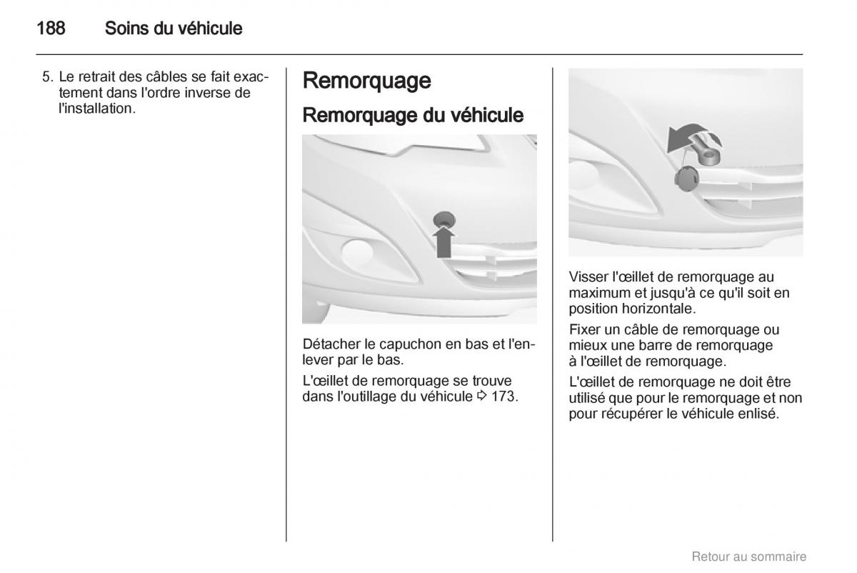 Opel Meriva B manuel du proprietaire / page 188