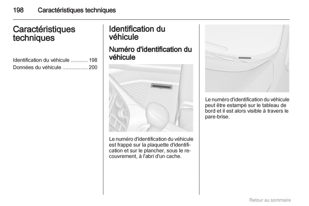 Opel Meriva B manuel du proprietaire / page 198