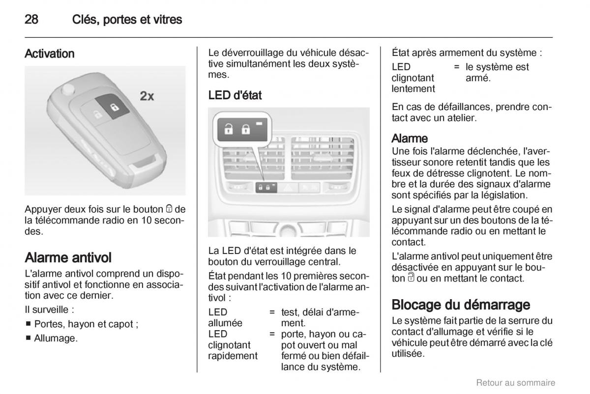 Opel Meriva B manuel du proprietaire / page 28