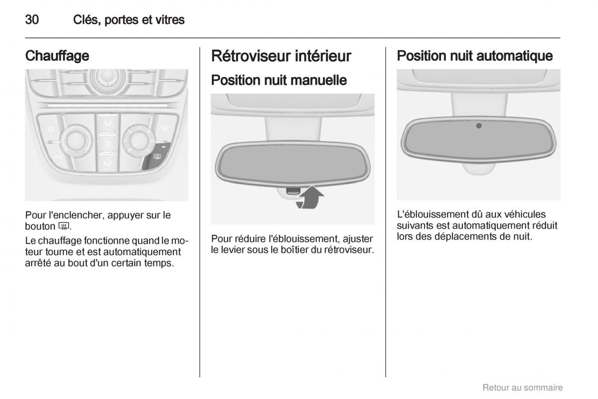 Opel Meriva B manuel du proprietaire / page 30