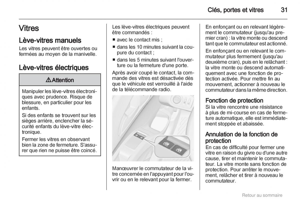 Opel Meriva B manuel du proprietaire / page 31