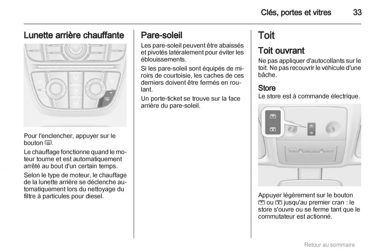 Opel Meriva B manuel du proprietaire / page 33