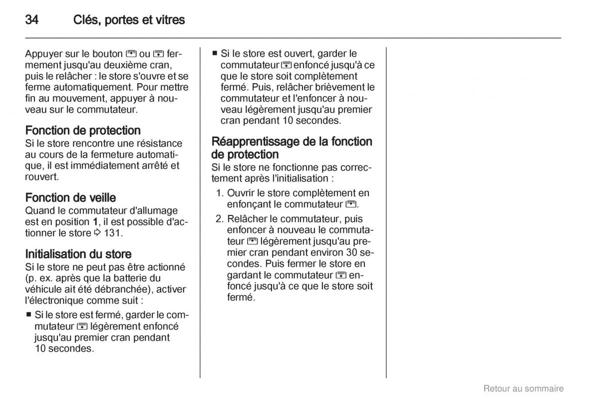 Opel Meriva B manuel du proprietaire / page 34