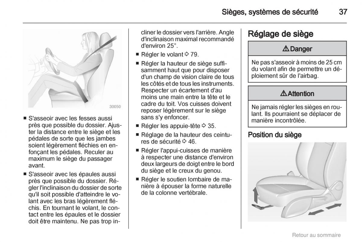 Opel Meriva B manuel du proprietaire / page 37