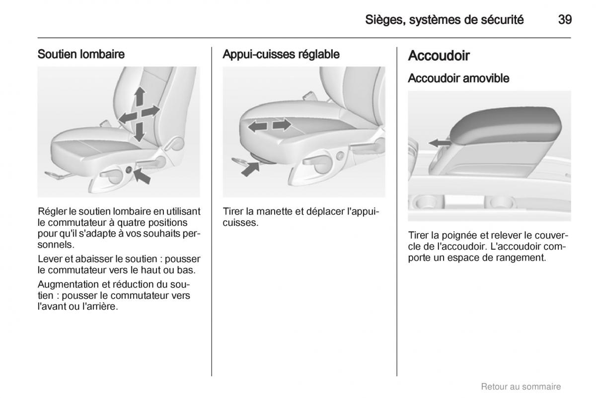 Opel Meriva B manuel du proprietaire / page 39