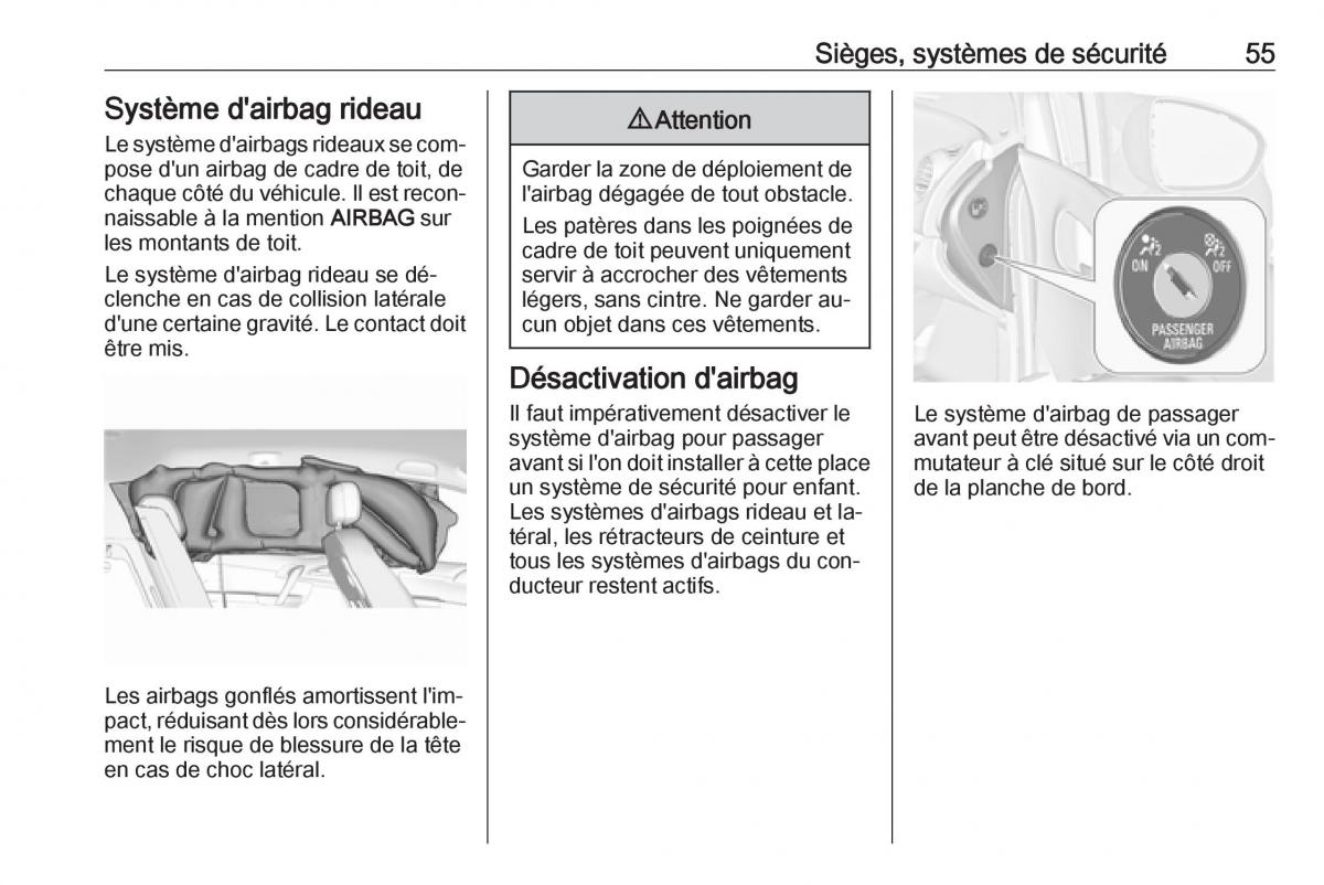 manual Opel Meriva B FL manuel du proprietaire / page 57