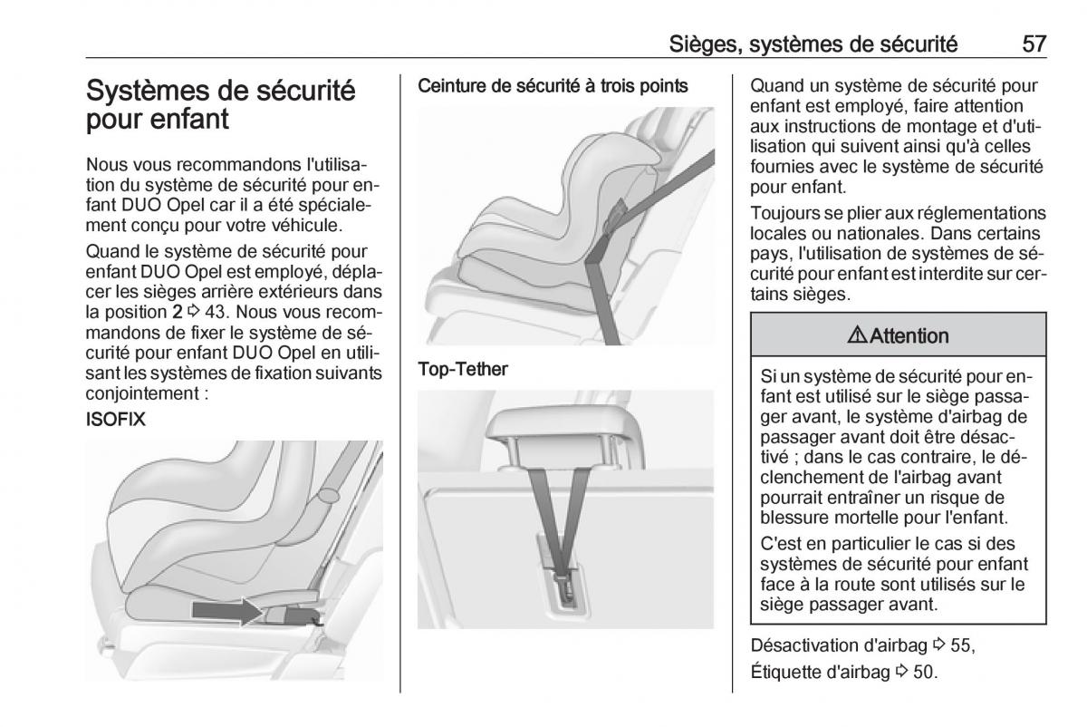 Opel Meriva B FL manuel du proprietaire / page 59