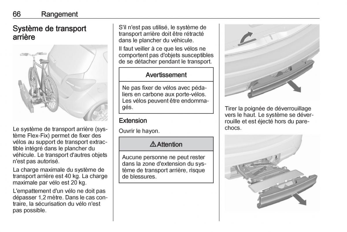 manual Opel Meriva B FL manuel du proprietaire / page 68