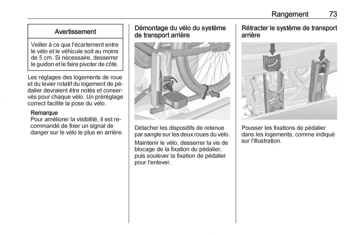 manual Opel Meriva B FL manuel du proprietaire / page 75