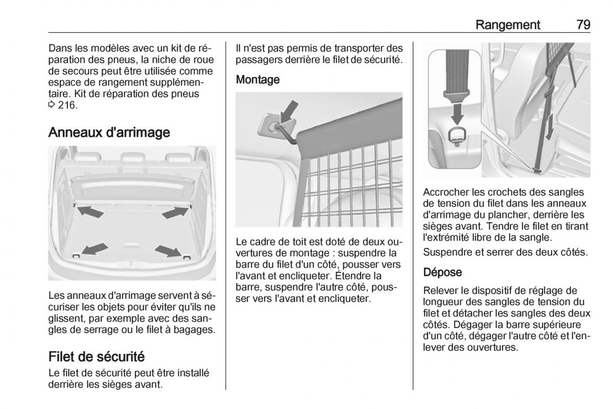 manual Opel Meriva B FL manuel du proprietaire / page 81