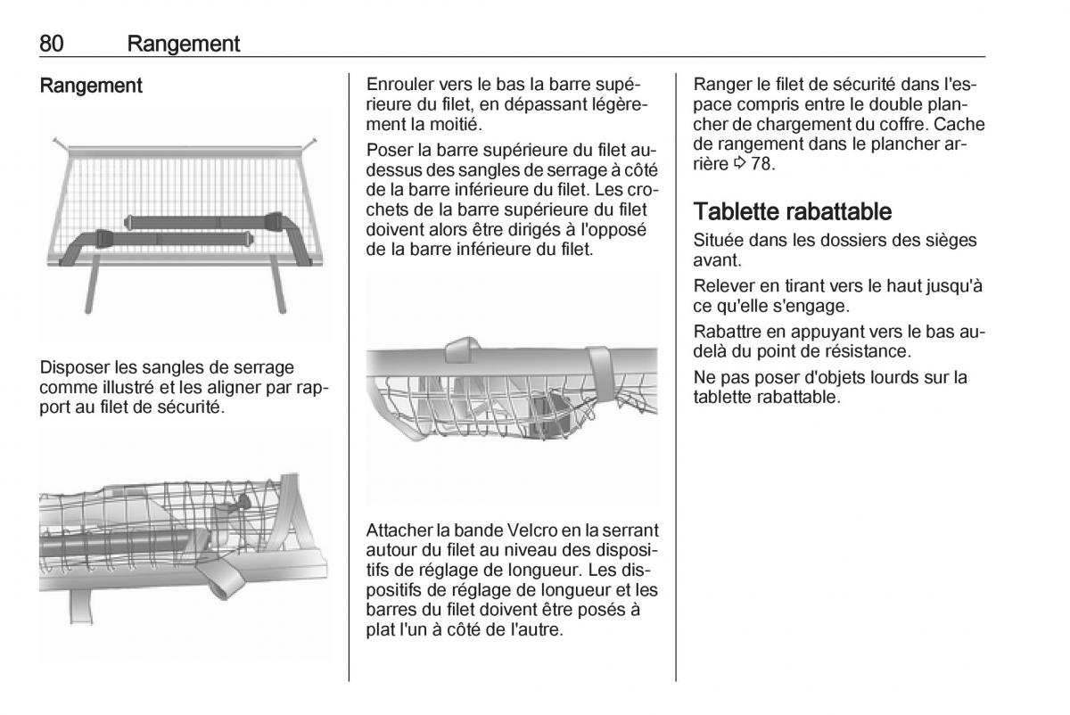 manual Opel Meriva B FL manuel du proprietaire / page 82