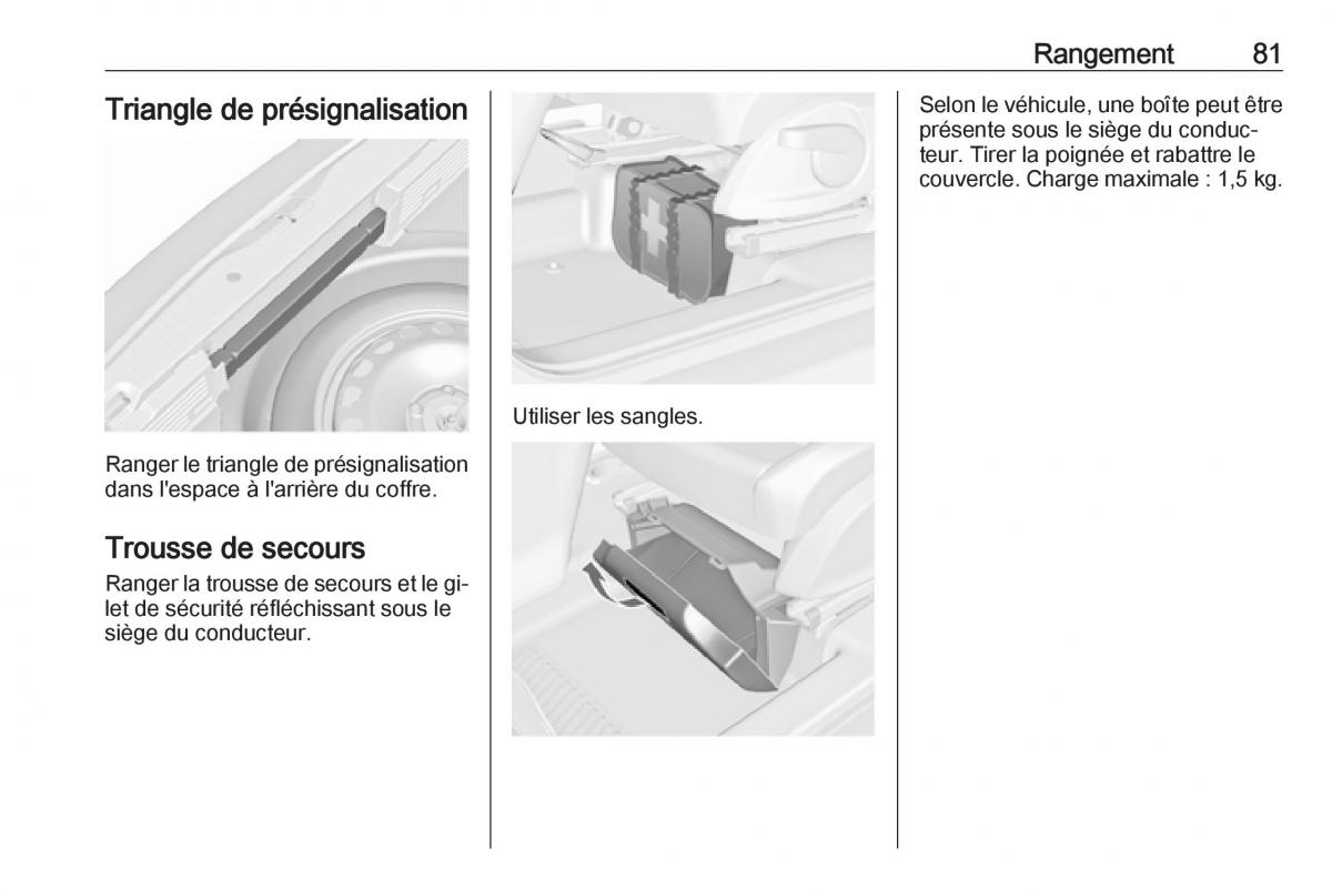 manual Opel Meriva B FL manuel du proprietaire / page 83