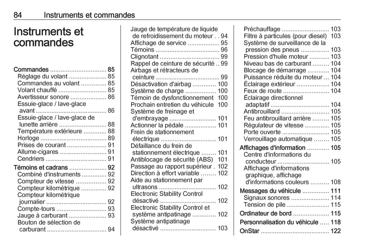 manual Opel Meriva B FL manuel du proprietaire / page 86