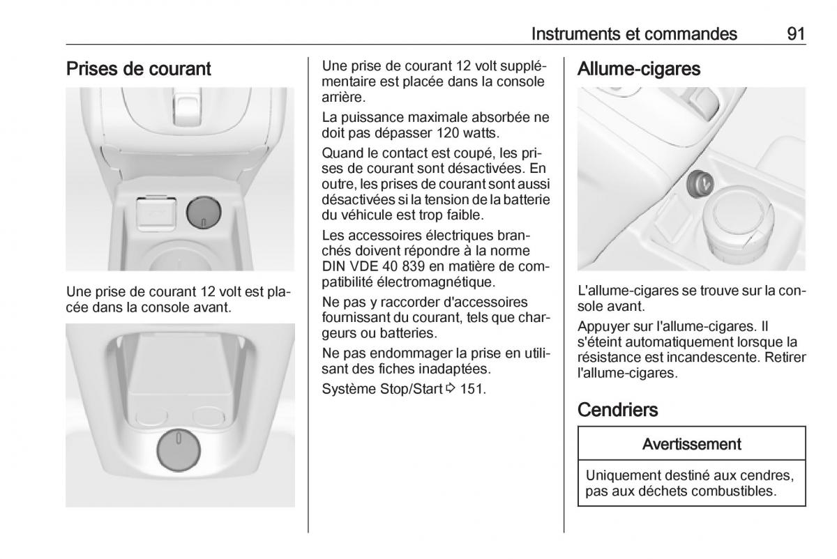 Opel Meriva B FL manuel du proprietaire / page 93