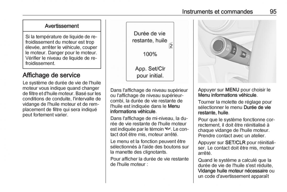 manual Opel Meriva B FL manuel du proprietaire / page 97