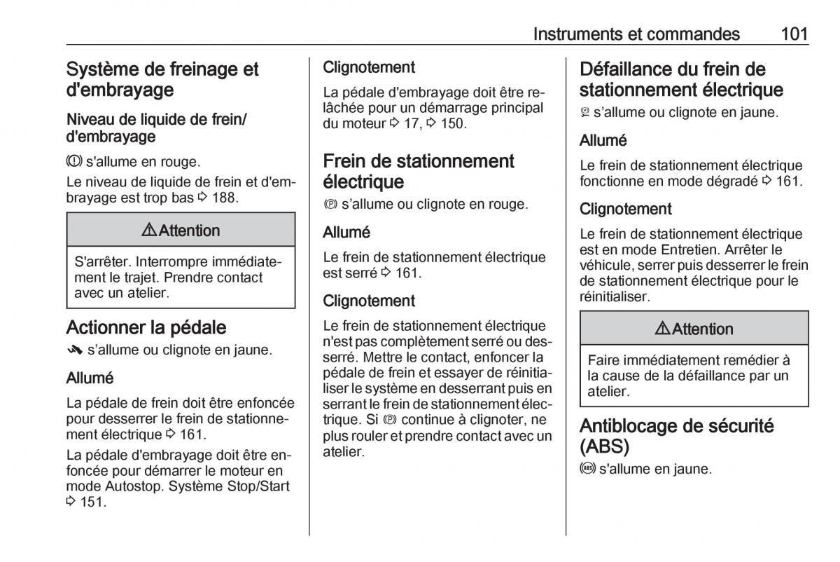 manual Opel Meriva B FL manuel du proprietaire / page 103