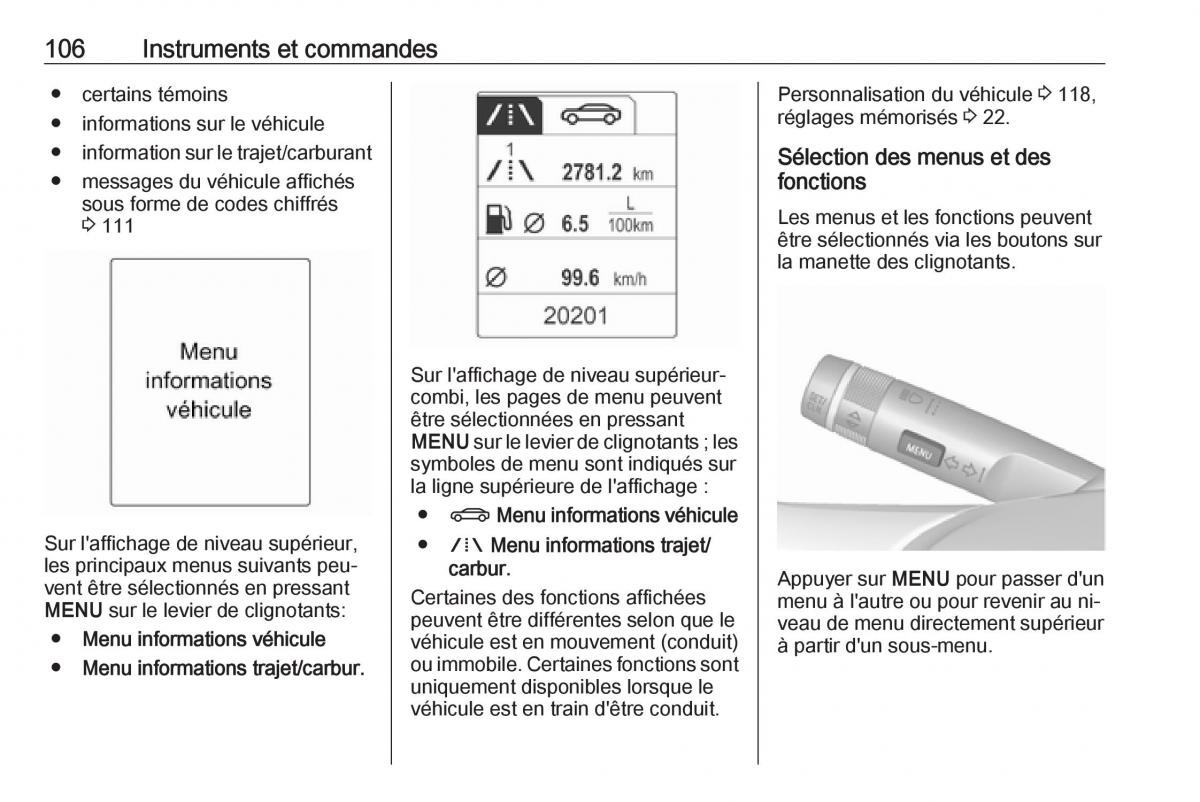 Opel Meriva B FL manuel du proprietaire / page 108