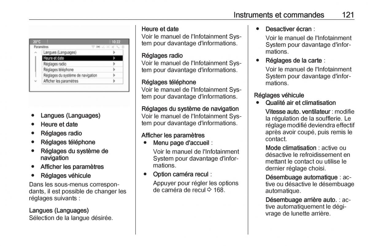 manual Opel Meriva B FL manuel du proprietaire / page 123