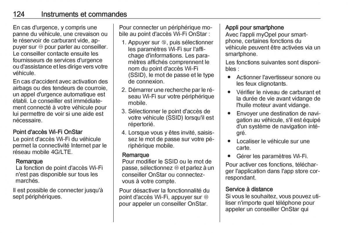 manual Opel Meriva B FL manuel du proprietaire / page 126