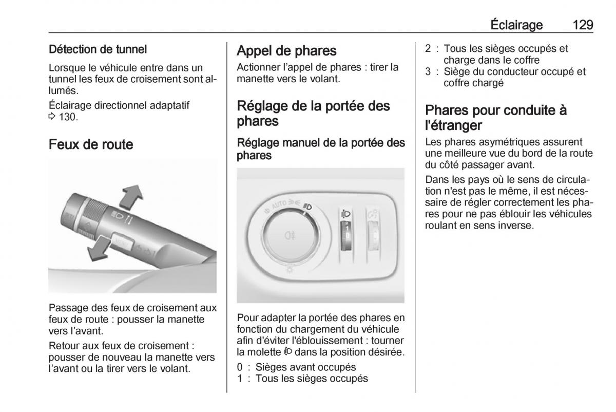 manual Opel Meriva B FL manuel du proprietaire / page 131