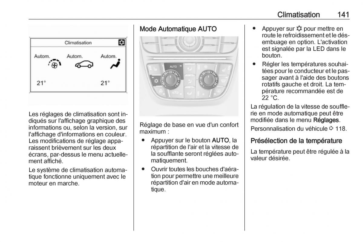 manual Opel Meriva B FL manuel du proprietaire / page 143