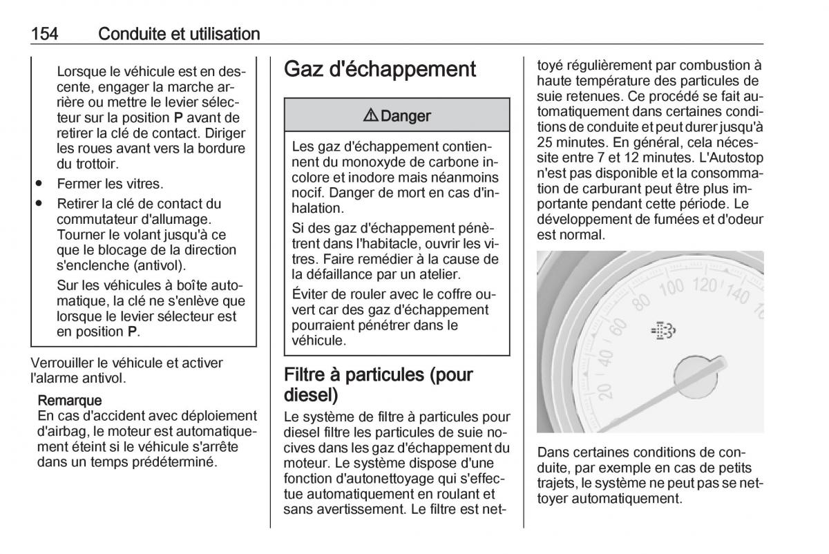 manual Opel Meriva B FL manuel du proprietaire / page 156