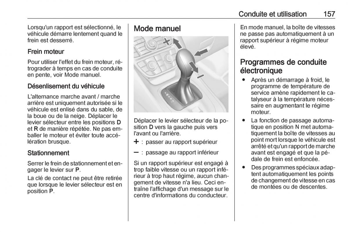 manual Opel Meriva B FL manuel du proprietaire / page 159