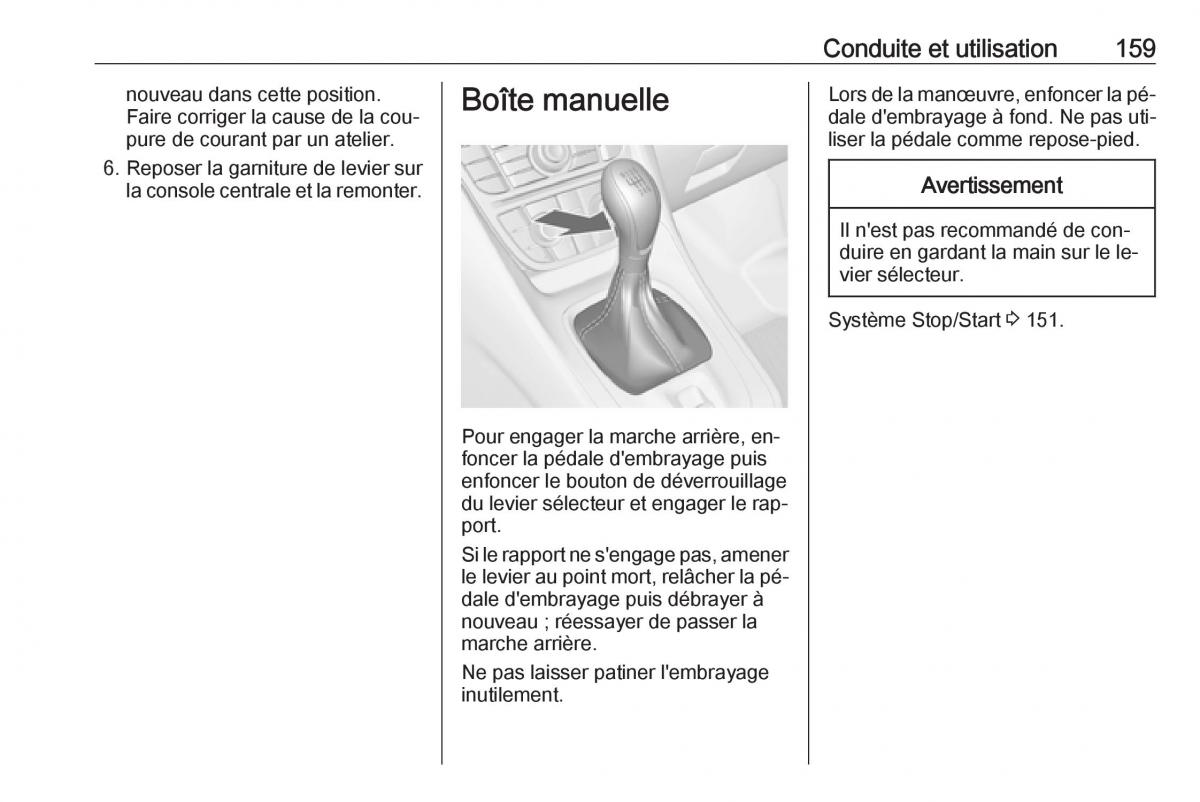 manual Opel Meriva B FL manuel du proprietaire / page 161