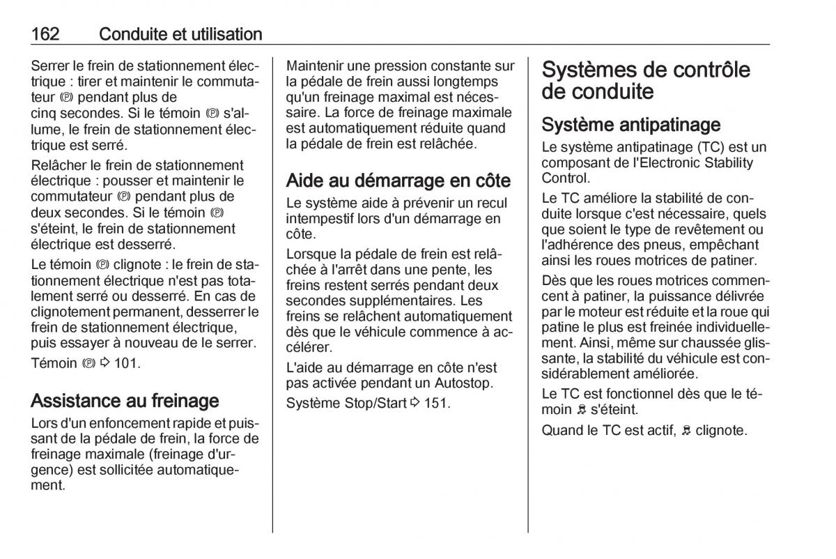 manual Opel Meriva B FL manuel du proprietaire / page 164