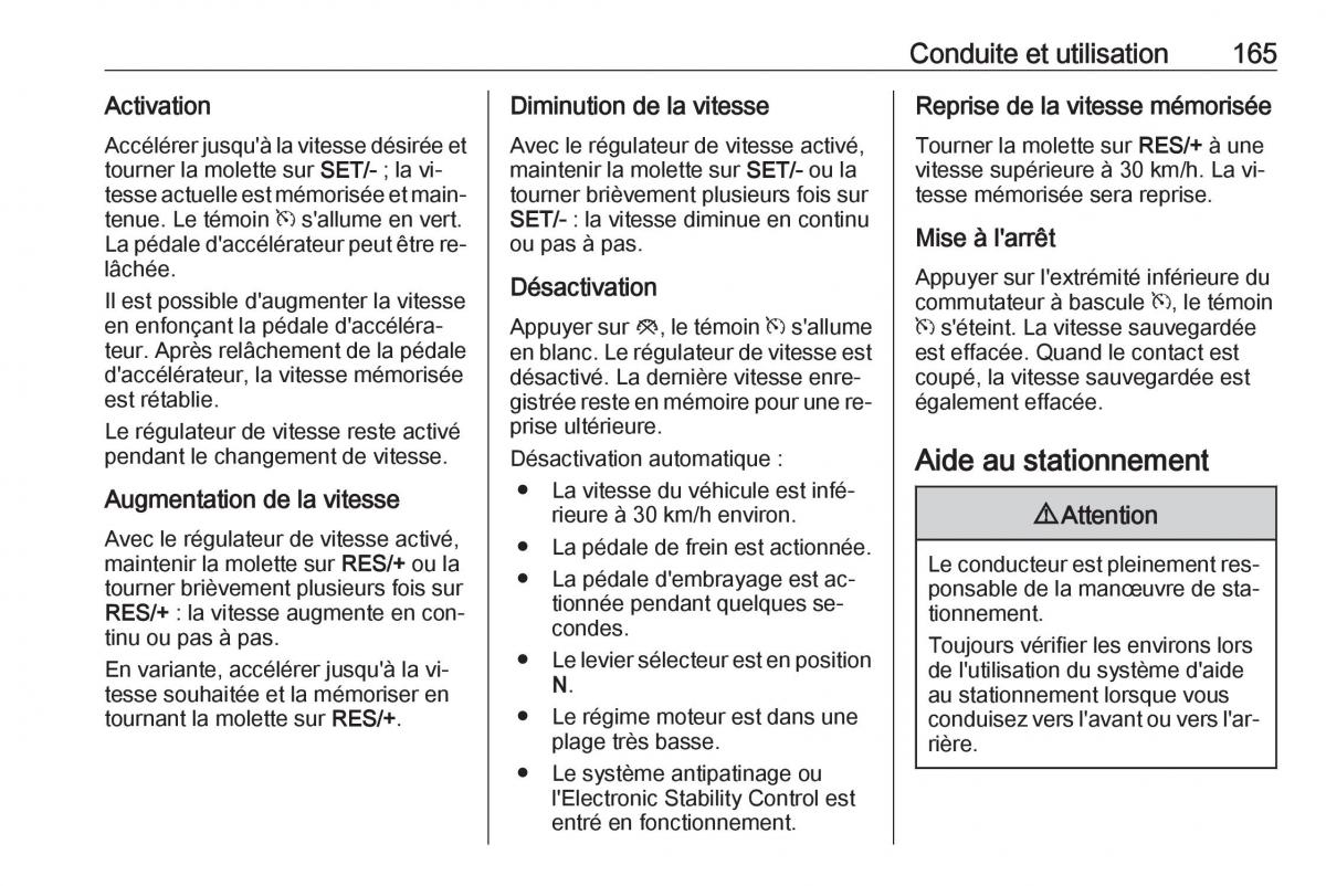 manual Opel Meriva B FL manuel du proprietaire / page 167