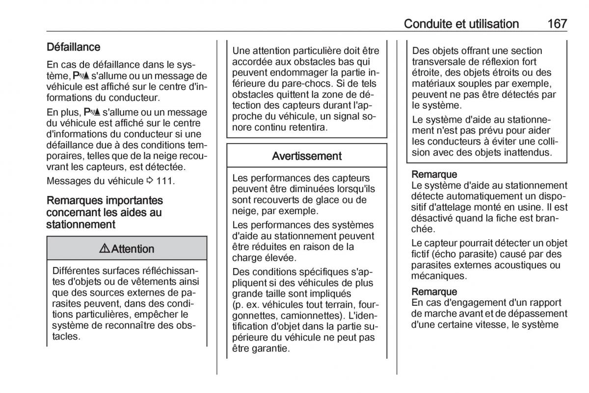 manual Opel Meriva B FL manuel du proprietaire / page 169