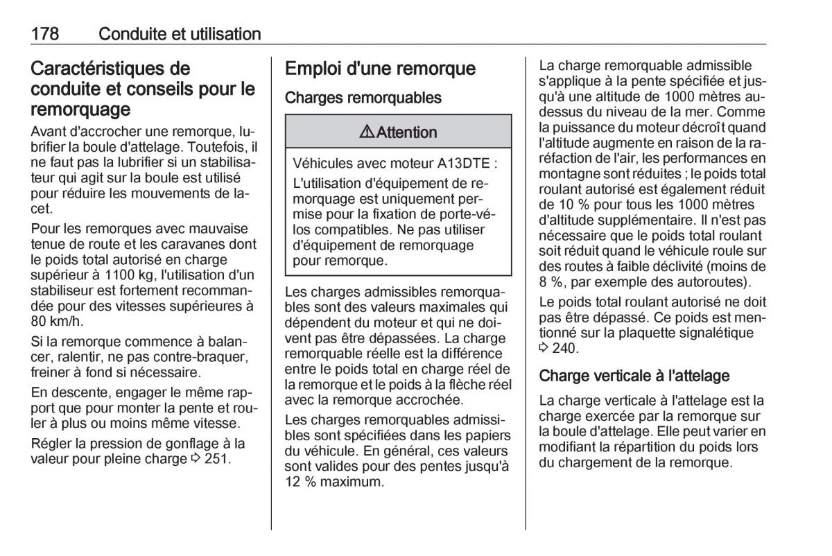 manual Opel Meriva B FL manuel du proprietaire / page 180