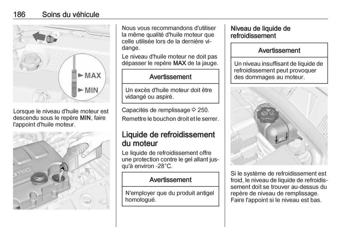 manual Opel Meriva B FL manuel du proprietaire / page 188