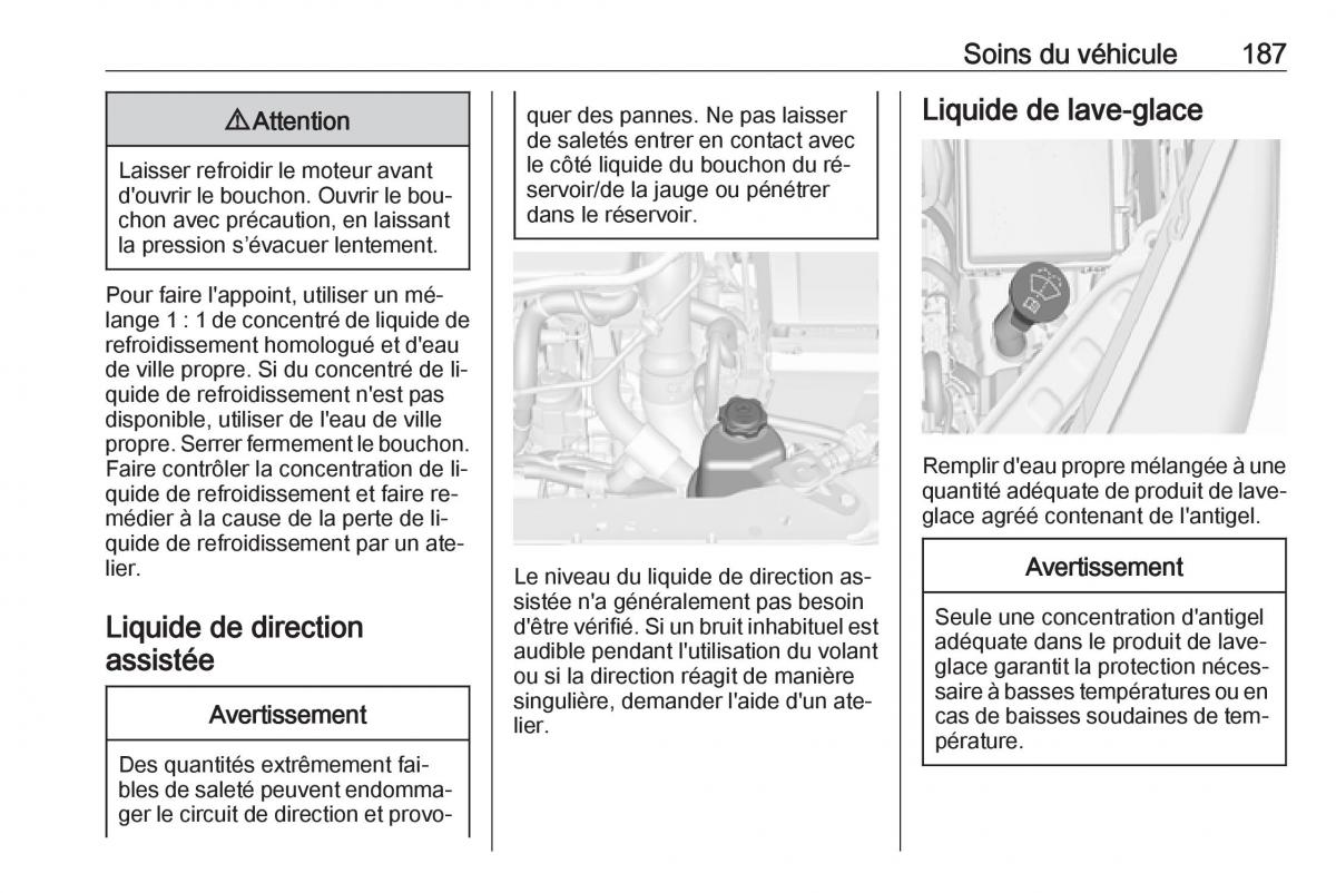 manual Opel Meriva B FL manuel du proprietaire / page 189