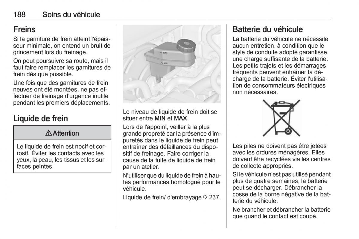 manual Opel Meriva B FL manuel du proprietaire / page 190