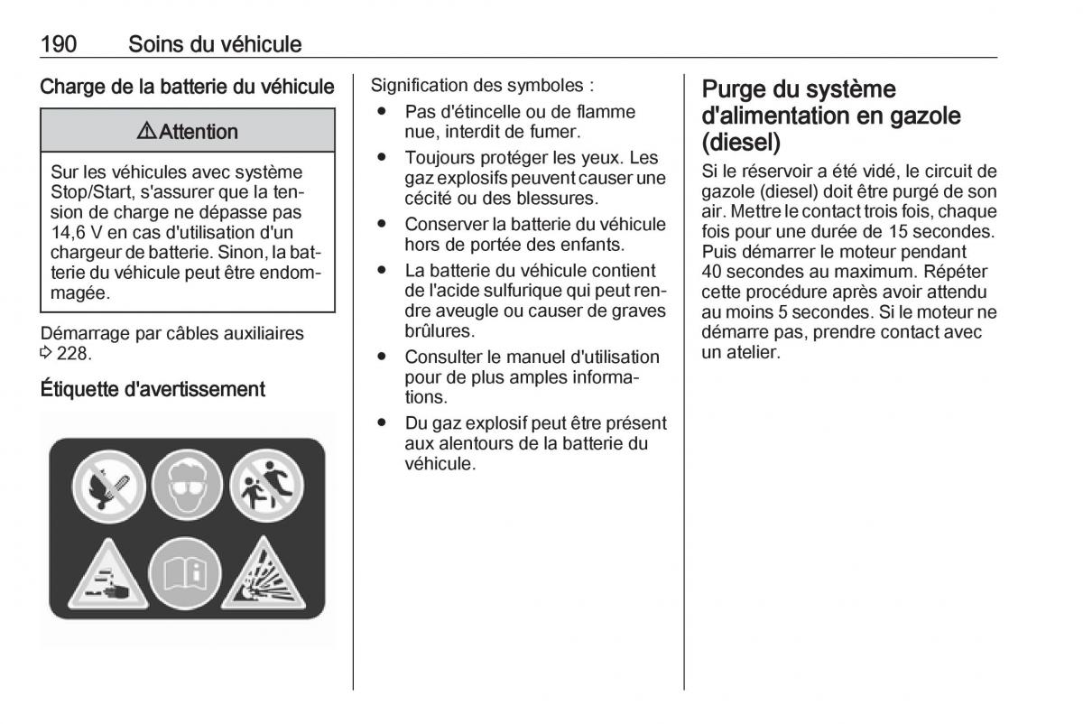 Opel Meriva B FL manuel du proprietaire / page 192