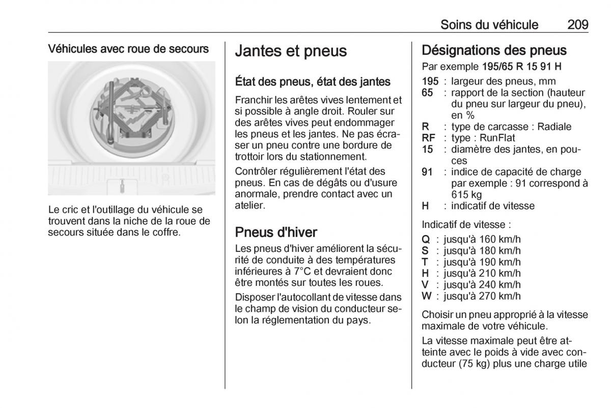 manual Opel Meriva B FL manuel du proprietaire / page 211